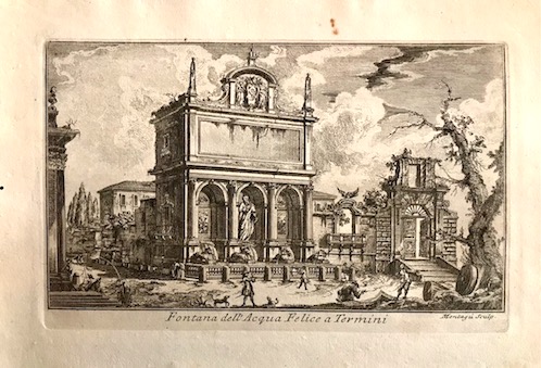 Montagu Dominique (attivo a Roma nella seconda metà  del XVIII Secolo) Fontana dell'Acqua Felice a Termini 1770 Roma